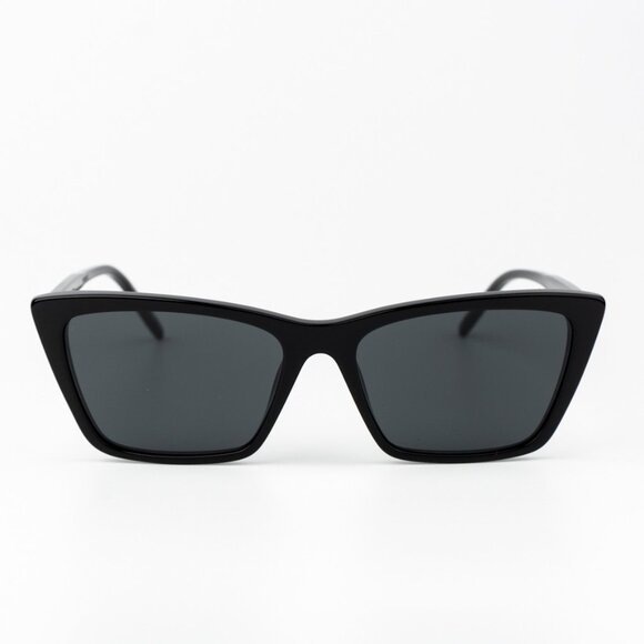 Saint Laurent Men Sunglasses Black Cat Eye SL737 MICA THIN 001 BRAND NEW - Picture 1 of 15